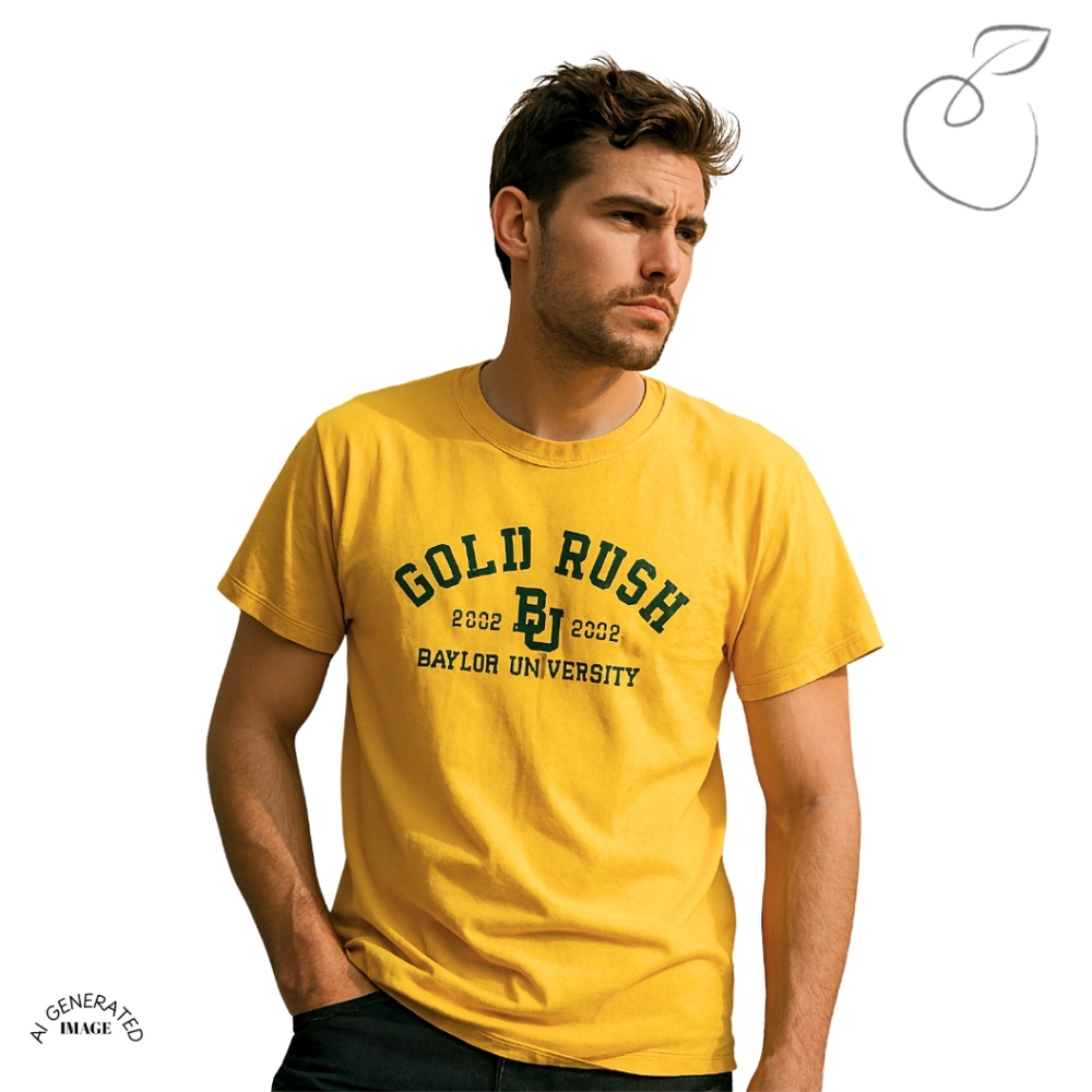 BAYLOR BEARS MENS 2002-2003 GOLD RUSH TEE SZ M - Picture 10 of 10
